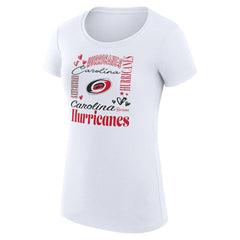 Carolina Hurricanes G-III 4Her by Carl Banks Women's Super-Slim Fit Lightweight Collage Team Graphic T-Shirt - NHL T-shirts