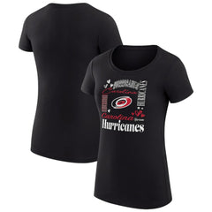 Carolina Hurricanes G-III 4Her by Carl Banks Women's Super-Slim Fit Lightweight Collage Team Graphic T-Shirt - NHL T-shirts