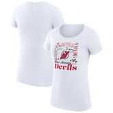 New Jersey Devils G-III 4Her by Carl Banks Women's Super-Slim Fit Lightweight Collage Team Graphic T-Shirt - NHL T-shirts