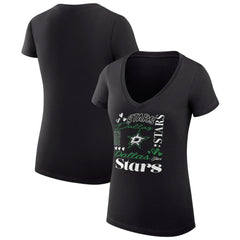 Dallas Stars G-III 4Her by Carl Banks Women's Super-Slim Fit Lightweight Collage Team Graphic T-Shirt - NHL T-shirts