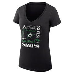 Dallas Stars G-III 4Her by Carl Banks Women's Super-Slim Fit Lightweight Collage Team Graphic T-Shirt - NHL T-shirts
