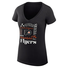Philadelphia Flyers G-III 4Her by Carl Banks Women's Super-Slim Fit Lightweight Collage Team Graphic T-Shirt - NHL T-shirts
