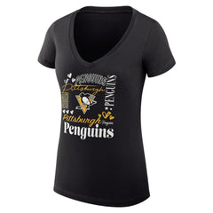 Pittsburgh Penguins G-III 4Her by Carl Banks Women's Super-Slim Fit Lightweight Collage Team Graphic T-Shirt - NHL T-shirts