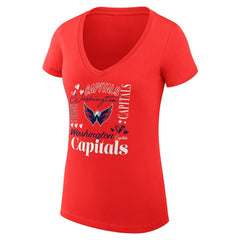 Washington Capitals G-III 4Her by Carl Banks Women's Super-Slim Fit Lightweight Collage Team Graphic T-Shirt - NHL T-shirts
