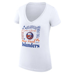New York Islanders G-III 4Her by Carl Banks Women's Super-Slim Fit Lightweight Collage Team Graphic T-Shirt - NHL T-shirts
