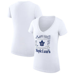 Toronto Maple Leafs G-III 4Her by Carl Banks Women's Super-Slim Fit Lightweight Collage Team Graphic T-Shirt - NHL T-shirts