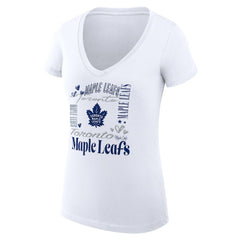 Toronto Maple Leafs G-III 4Her by Carl Banks Women's Super-Slim Fit Lightweight Collage Team Graphic T-Shirt - NHL T-shirts