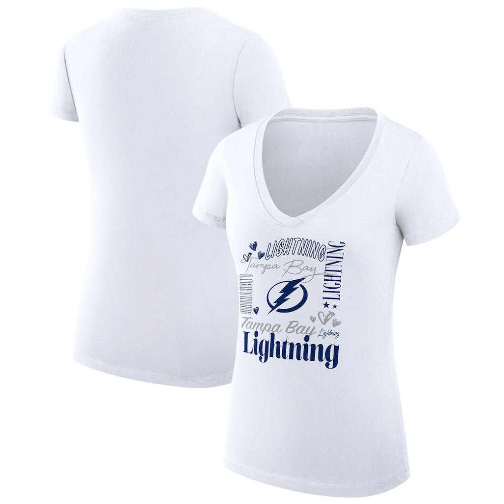 Tampa Bay Lightning G-III 4Her by Carl Banks Women's Super-Slim Fit Lightweight Collage Team Graphic T-Shirt - NHL T-shirts