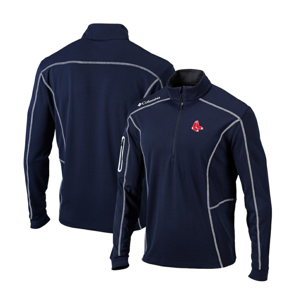Boston Red Sox Columbia Cooperstown Collection Omni-Wick Shotgun Quarter-Zip Top - MLB Tops