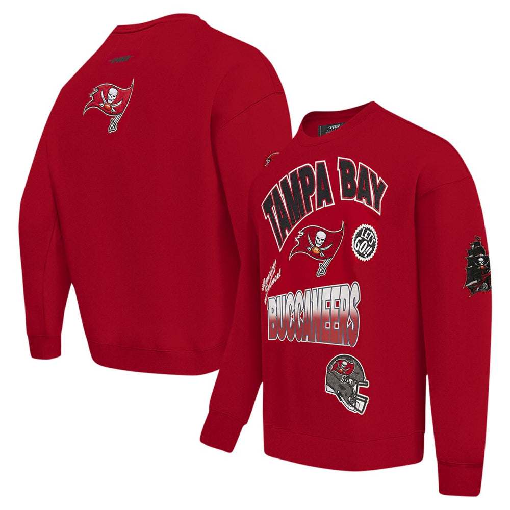 Tampa Bay Buccaneers Pro Standard Turn It Up Drop Shoulder Pullover Sweatshirt | NFL Online