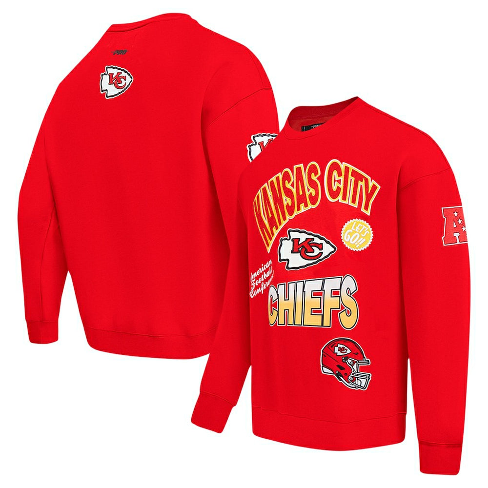 Kansas City Chiefs Pro Standard Turn It Up Drop Shoulder Pullover Sweatshirt | NFL Online