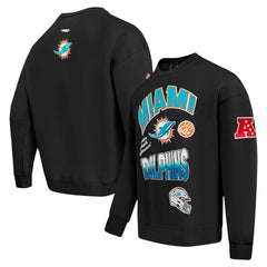 Miami Dolphins Pro Standard Turn It Up Drop Shoulder Pullover Sweatshirt | NFL Discount