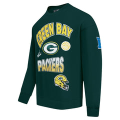 Green Bay Packers Pro Standard Turn It Up Drop Shoulder Pullover Sweatshirt | NFL Discount