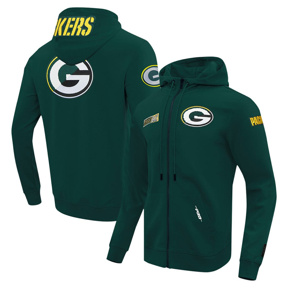 Green Bay Packers Pro Standard Split Logo Double Knit Full-Zip Hoodie | NFL On sale