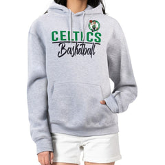 Heather Gray Boston Celtics G-III 4Her by Carl Banks Women's Graphics Fleece Pullover Hoodie | NBA