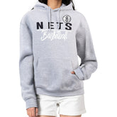 Heather Gray Brooklyn Nets G-III 4Her by Carl Banks Women's Graphics Fleece Pullover Hoodie | NBA