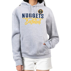 Heather Gray Denver Nuggets G-III 4Her by Carl Banks Women's Graphics Fleece Pullover Hoodie sale | NBA