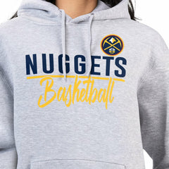Heather Gray Denver Nuggets G-III 4Her by Carl Banks Women's Graphics Fleece Pullover Hoodie sale | NBA