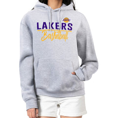 Heather Gray Los Angeles Lakers G-III 4Her by Carl Banks Women's Graphics Fleece Pullover Hoodie | NBA