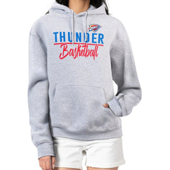 Heather Gray Oklahoma City Thunder G-III 4Her by Carl Banks Women's Graphics Fleece Pullover Hoodie | NBA
