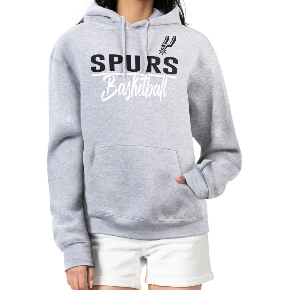Heather Gray San Antonio Spurs G-III 4Her by Carl Banks Women's Graphics Fleece Pullover Hoodie | NBA