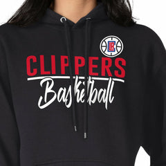 Black LA Clippers G-III 4Her by Carl Banks Women's Graphics Fleece Pullover Hoodie | NBA