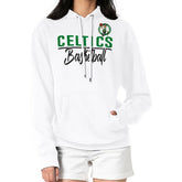 White Boston Celtics G-III 4Her by Carl Banks Women's Graphics Fleece Pullover Hoodie | NBA