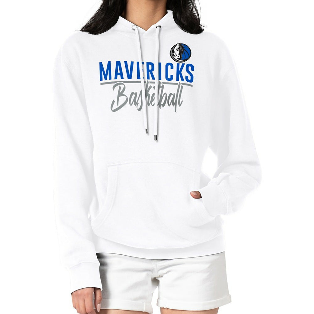 White Dallas Mavericks G-III 4Her by Carl Banks Women's Graphics Fleece Pullover Hoodie sale | NBA