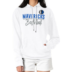 White Dallas Mavericks G-III 4Her by Carl Banks Women's Graphics Fleece Pullover Hoodie sale | NBA