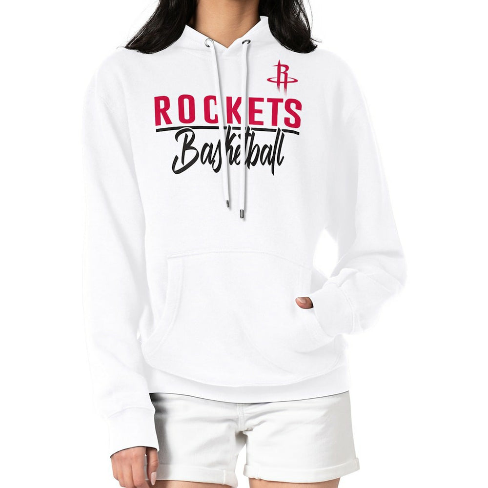 White Houston Rockets G-III 4Her by Carl Banks Women's Graphics Fleece Pullover Hoodie sale | NBA