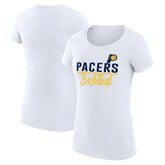 White Indiana Pacers G-III 4Her by Carl Banks Women's Super-Slim Fit Lightweight Team Sport V-Neck T-Shirt | NBA