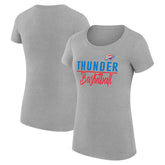 Heather Gray Oklahoma City Thunder G-III 4Her by Carl Banks Women's Super-Slim Fit Lightweight Team Sport V-Neck T-Shirt | NBA