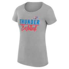 Heather Gray Oklahoma City Thunder G-III 4Her by Carl Banks Women's Super-Slim Fit Lightweight Team Sport V-Neck T-Shirt | NBA
