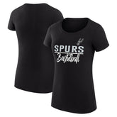 Black San Antonio Spurs G-III 4Her by Carl Banks Women's Super-Slim Fit Lightweight Team Sport V-Neck T-Shirt | NBA