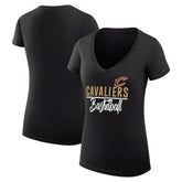 Black Cleveland Cavaliers G-III 4Her by Carl Banks Women's Super-Slim Fit Lightweight Team Sport V-Neck T-Shirt sale | NBA