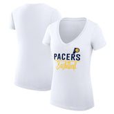 White Indiana Pacers G-III 4Her by Carl Banks Women's Super-Slim Fit Lightweight Team Sport V-Neck T-Shirt | NBA
