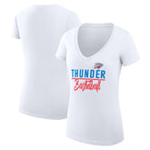 White Oklahoma City Thunder G-III 4Her by Carl Banks Women's Super-Slim Fit Lightweight Team Sport V-Neck T-Shirt | NBA