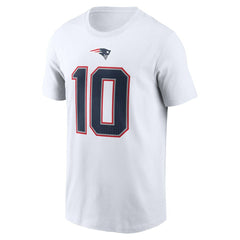 New England Patriots Drake Maye Player Name & Number T-Shirt | NFL Sale