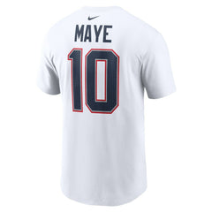 New England Patriots Drake Maye Player Name & Number T-Shirt | NFL Sale