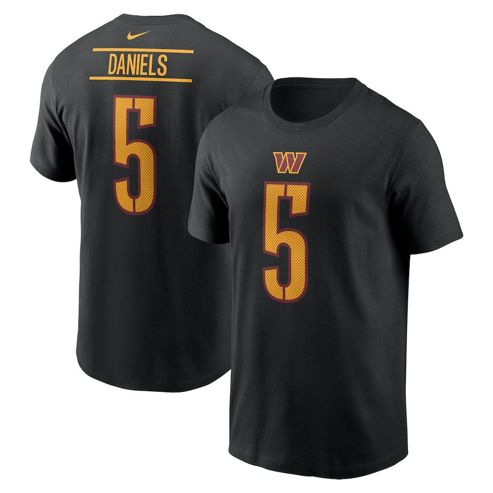 Washington Commanders Jayden Daniels Player Name & Number T-Shirt | NFL Sale