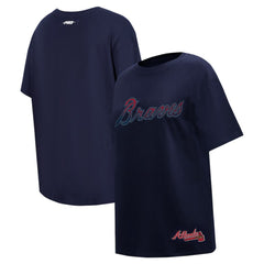 Atlanta Braves Pro Standard Women's Rhinestone Slim Fit T-Shirt - MLB T-shirts