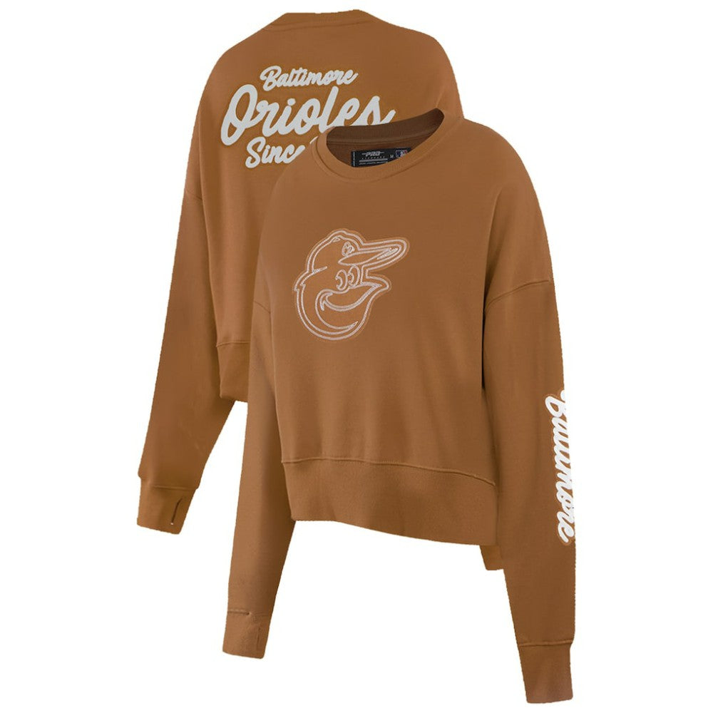 Baltimore Orioles Pro Standard Women's Paint The City Pullover Cropped Sweatshirt - MLB Pullover