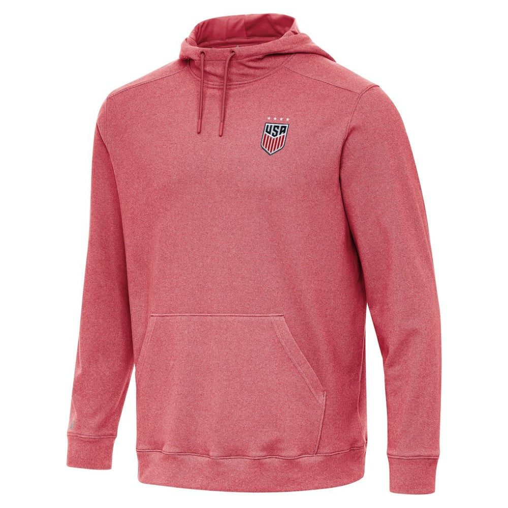 USWNT Antigua Cloud Pullover Hoodie on sale - Heather Red