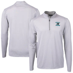 Carolina Panthers Cutter & Buck Virtue Eco Pique Micro Stripe Recycled Quarter-Zip Jacket | NFL Near me
