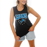 Detroit Lions Gameday Couture Women's Baby You're A Star Racerback Scoop Neck Tapered Tank Top | NFL On sale