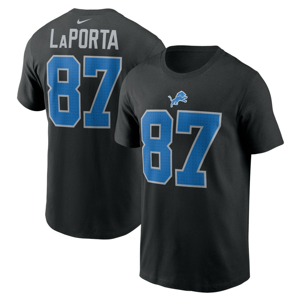 Detroit Lions Sam LaPorta Name & Number T-Shirt | NFL New