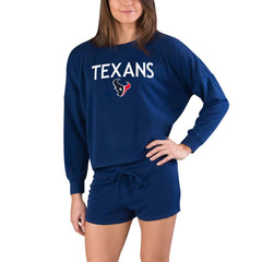 Houston Texans Concepts Sport Women's Gather Long Sleeve Top & Shorts Set | NFL On sale