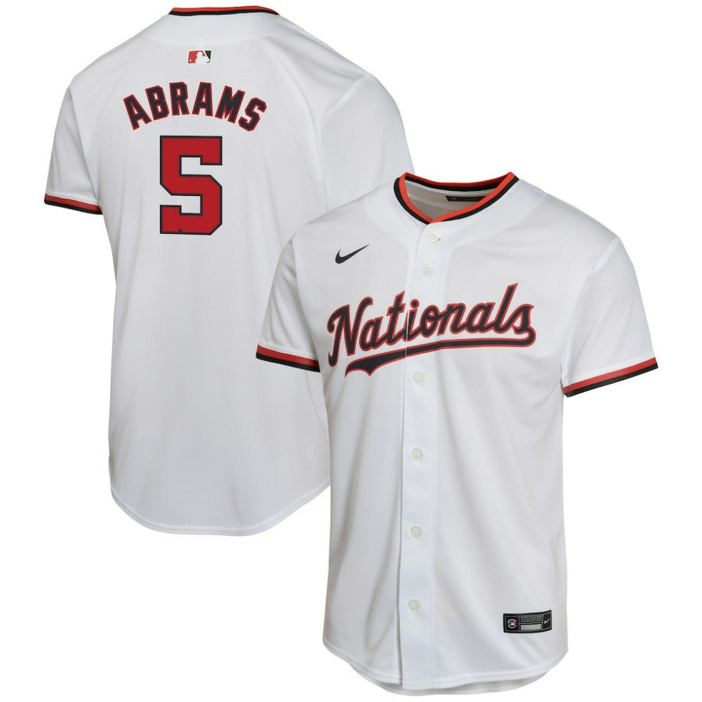 CJ Abrams Washington Nationals Nike Youth Home Game Player Jersey - MLB Jerseys