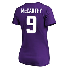 Minnesota Vikings J.J. McCarthy Women's Plus Size Fair Catch Name & Number Scoop Neck T-Shirt | NFL Online