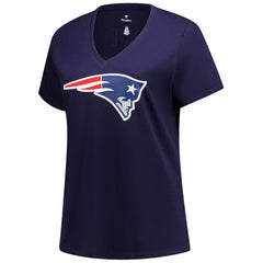 New England Patriots Drake Maye Women's Plus Size Name & Number V-Neck T-Shirt | NFL Discount